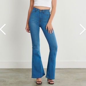 NWT Vibrant Bell Bottom High Waist Denim J…